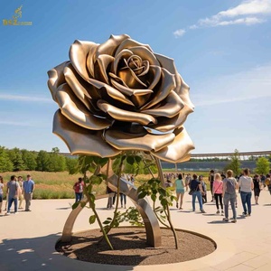Decorazione moderna della città popolare grande scultura colorata di tulipano in acciaio inossidabile di grandi dimensioni - Product Image 2