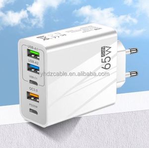 ปลั๊กไฟติดผนังแบบเร็ว 65W พร้อมปลั๊ก UK EU US รองรับ QC3.0 PD 20W Type C สำหรับชาร์จ iPhone 11 12 13 14 - Product Image 4