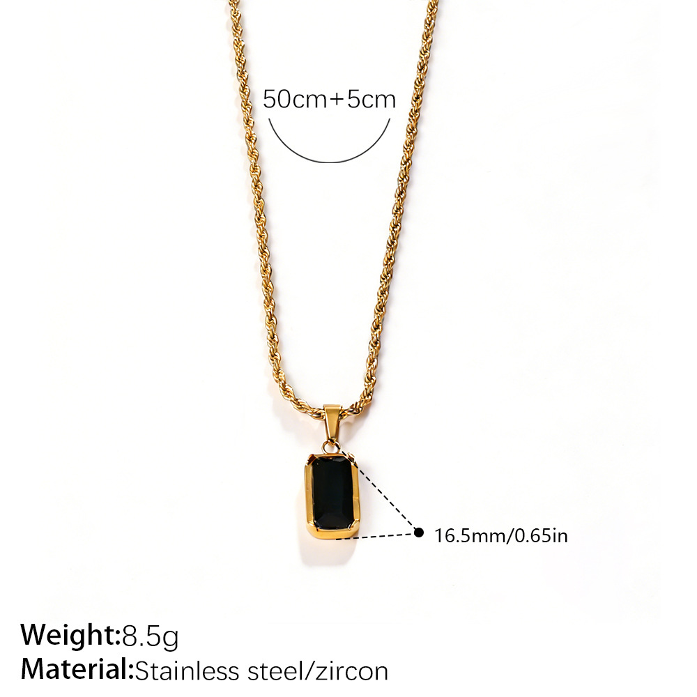 Collier en zirconium noir XL886BKG