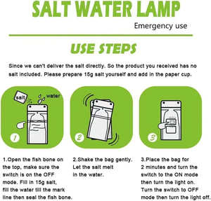 Lámpara de agua salada, luz de emergencia, lámpara LED para actividades al aire libre, lámpara de iluminación para campamento, linterna portátil de pesca nocturna, uso para 140 Hs - Product Image 3