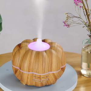 Diffuseur d'arômes en bois de citrouille 300 ml avec humidificateur et lumière LED pour usage domestique - Product Image 4
