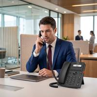 Téléphone IP Wi-Fi 5G Fanvil X301W double bande 2.4G/5G avec écran rétroéclairé de 2,3 pouces, conférence 6 voies, voix HD G.722/Opus, VoIP 2 lignes