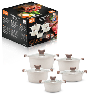 Raf nhà máy bán buôn dễ dàng để làm sạch 5 nhà bếp Chậu không dính Cookware sets cho nhà bếp sử dụng - Product Image 3