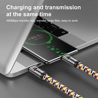 PD 240W Cable de carga rápida 2 en 1 Cordón de teléfono móvil universal Tipo C a USB C Cable Aleación de zinc Bloqueo Cuello Correa de teléfono para muñeca