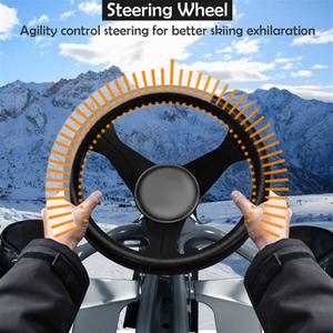 Moto de Nieve Ligera de 13 Libras, 44x20x16, Negra, Diversión Navideña - Product Image 5