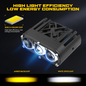 <span class=keywords><strong>Led</strong></span> lưới tản nhiệt ánh sáng trắng màu vàng underglow đèn xe tải nướng đèn cho 4Runner GMC Chevy Xe SUV ATV - Product Image 2