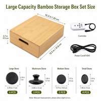 Chauffe-pierres de massage portables en bambou 110V 220V – Outil professionnel pour salons de beauté et thérapeutes