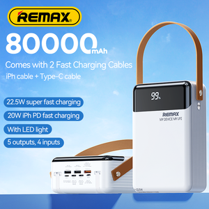 Batterie externe haute capacité RPP-566 80000 mAh avec affichage LED et câble de charge rapide RPP-566 - Product Image 4
