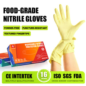 Jinke Nitrile Disposable <b>Gloves</b> Food Grade Thickened <b>Long</b> Length For Home Cleaning And Food Processing - Product Image 2
