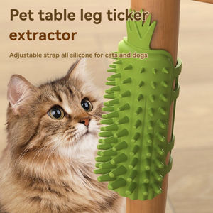 Brosse de Massage réglable pour chat Brosse <span class=keywords><strong>à</strong></span> frotter pour coin de chat Outil de démangeaison pour chien Peigne <span class=keywords><strong>à</strong></span> chatouiller Brosse pour animaux de compagnie avec peigne <span class=keywords><strong>à</strong></span> tête ronde - Product Image 1