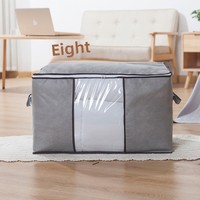 Sac de rangement pliable en tissu non tissé de grande capacité moderne pour couettes, voyage et déménagement, rangement pour vêtements