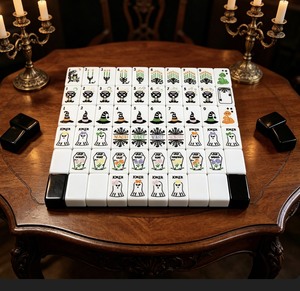 Set Regalo di Lusso Personalizzato per Mahjong Americano a Tema Schiaccianoci Natalizio, 160 Pezzi in Acrilico a 4 Strati, Durevole e Portatile - Product Image 5