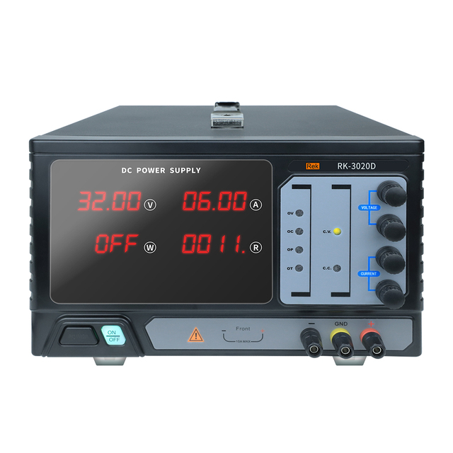 Rek RK-D Lab DC Stabilized Adjustable Variable Digital Regulated Power Supply 100V-30V 10A-60A Bench Source
