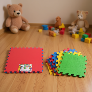 Tapis de puzzle 60x60 cm, tapis de jeu monocolores pour enfants, protection du sol - Product Image 3