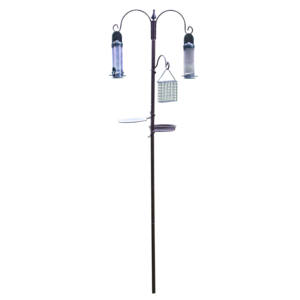 Estação De Alimentação Do Pássaro Do Metal Do Armazenamento De Alimentos Multi-gancho Alimentador De Pássaros com Suporte De Pólo Kit De Suspensão Não-automático - Product Image 3