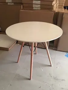 Juego de mesa de comedor, muebles de comedor, mesas de comedor, cocina, mesa nórdica redonda pequeña de madera