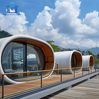 Cabane en acier personnalisable, maison préfabriquée intégrée, appartement et pod de camping modulaire extérieur