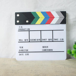 KAZHI Professionnel Acrylique <span class=keywords><strong>Clapper</strong></span> Board DYB-m TV Film Home Movie Action Scenes Director Film Photo Studio Accessoires - Product Image 5