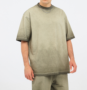 Personalizado de los hombres de lavado ácido Sun Fade Blank Tee Distress <span class=keywords><strong>Camisetas</strong></span> Heavy Cotton Batik T-Shirt - Product Image 4