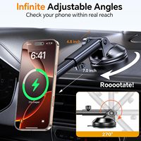Chargeur de voiture magnétique sans fil robuste, support magnétique ultra puissant, conception stable pour tableau de bord, compatible universellement avec tous les smartphones