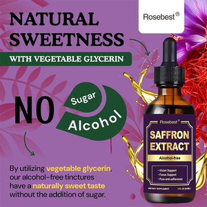 OEM Private Label <strong>Sugar</strong>-<strong>Free</strong> Vegan Based Pure 88.5mg Wild Saffron Extract Liquid Drop Supplement <strong>for</strong> Mood Vision &amp; Focus Support - Product Image 2