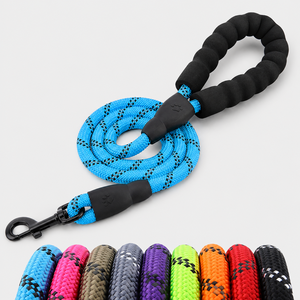 Comforting Pet Leashes 8mm Reflective Threads Rope Webbing Non Tangle <b>Dog</b> Leash Bulk Small Large <b>Dogs</b> Black Walking Training - Product Image 1