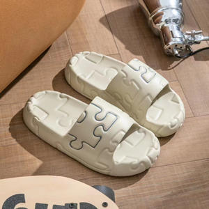 Claquettes pour hommes en EVA, semelle épaisse, légères, confortables, noires, grises, kaki, blanches, à une bride, pour l'été, la maison, le sport, la douche, talon de 3 cm, pour adultes - Product Image 4