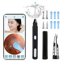 Endoscope Visuel Numérique HD avec Caméra Auriculaire, Éclairage LED, en ABS et Acier Inoxydable, pour l'Inspection et le Nettoyage Magique des Oreilles, avec Bâtonnet de Nettoyage Auriculaire