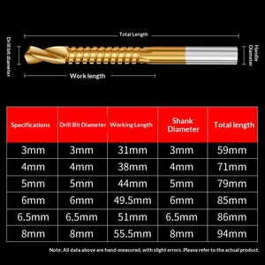Punta elicoidale multifunzione in acciaio super rapido <span class=keywords><strong>per</strong></span> foratura del legno - Punta rotante in lega con bordo seghettato - Product Image 4