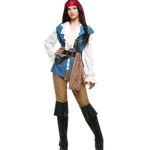 Vente chaude Carnaval Halloween Homme <span class=keywords><strong>et</strong></span> Femme Pirate Cosplay Costume pour Couples Jeu Costumes - Product Image 5