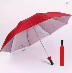 Promotional Wholesale Cheap 3 Folding, Water <b>Wine</b> Umbrellas <b>Bottle</b> Shape Gift Sun Rain Pocket Umbrella With Custom Printed Logo - Product Image 5