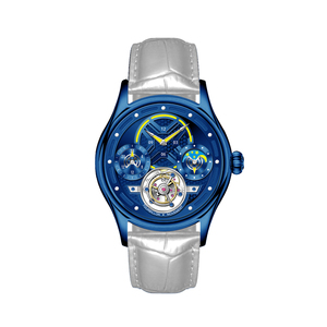 Montres multifonctionnelles pour hommes avec double fuseau horaire/phases lunaires, tourbillon volant, lumineuses et étanches, nouveau design, fabrication OEM/ODM - Product Image 6