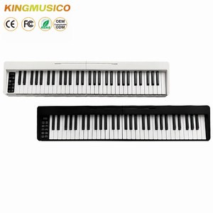 <span class=keywords><strong>Piano</strong></span> électronique pliant portable couleur <span class=keywords><strong>blanc</strong></span> noir 61, édition intelligente, <span class=keywords><strong>piano</strong></span> numérique pliable, <span class=keywords><strong>piano</strong></span> à clavier MIDI - Product Image 6