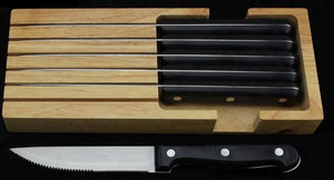 Biểu tượng tùy chỉnh dao nhà bếp thép không gỉ bít tết Dao bít tết dao đặt cho nhà hàng - Product Image 3
