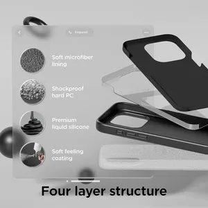 Hochwertige Großhandel flüssiges Silikon Handy-Hülle schützend stoßfest Handy-Abdeckung Hülle für iPhone 15 14 Pro Max