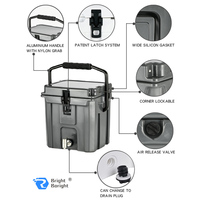 Enfriador de Agua Portátil Personalizado de 2.5 Galones, Rotomoldeado en PE, con Grifo, Resistente, para Camping y Playa