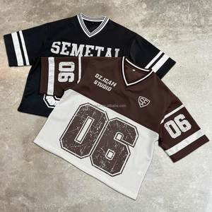 Chemises de football de haute qualité du printemps T-shirt surdimensionné Boxy personnalisé Fabricant d'impression T-shirt Streetwear lourd pour hommes - Product Image 1