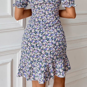 OEM新着環境にやさしい女性用春アパレルストラップレスフローラルプロムパーティードレスナチュラルウエストライン織りデザイン - Product Image 4