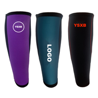 Protège-tibias réglables personnalisables avec logo, de haute qualité, et attelles de compression en néoprène pour mollets, soutien ajustable pour tibias et mollets.