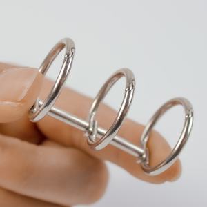Anillas Metálicas para Hojas Sueltas, Anillas para Encuadernación de 3 Anillos, para Calendarios, Cuadernos, Manualidades (15mm-30mm, Plateado/Dorado, Personalizable) - Product Image 1