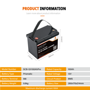 Paquete de Baterías de Litio LiFePO4 de 12.8V 100Ah Directo de Fábrica al Por Mayor, Personalizable con Protección IP65 y Garantía de 5 Años - Product Image 2