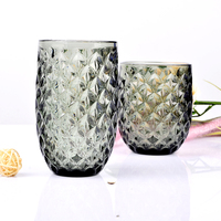 Verres à whisky rétro vintage en verre sodocalcique en gros pour la décoration de la maison et les mariages, verres décoratifs pour l'eau potable