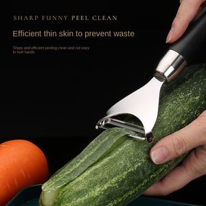 <span class=keywords><strong>Ustensile</strong></span> de cuisine éplucheur en acier inoxydable éplucheur de <span class=keywords><strong>Julienne</strong></span> avec manche en bois 304 éplucheur de fruits et légumes 2 en 1 - Product Image 5