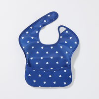 Bib Bayi Poliester dengan Pengait dan Perekat yang Dapat Disesuaikan, Tahan Air, Mudah Dibersihkan, untuk Bayi Baru Lahir