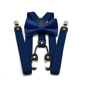 Adult Unisex Suspender Bow Ties Set Custom Logo Polyester Y Straps Metal Clip-on <strong>Braces</strong> Suspenders <strong>for</strong> <strong>Men</strong> Women Bowtie Set - Product Image 2