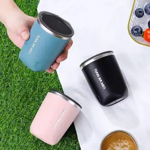 Hot Sale Promotional Custom Logo 300ml Thermal Mugs Beer Tea Tumbler Cup Insulated Stainless Steel Coffee Mug for Travel Car