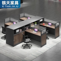 XTBGZ-003 Xitian Ensemble de bureau moderne en L avec chaise, en panneau mélaminé, design extensible, processus de scellement des bords complet, personnalisable