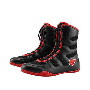 Premium High Quality Boxing Shoes with Ankle Support for Boxing and Wrestling OEM ODM Boxing Boots Manufacture Competition Shoes - Product Image 5