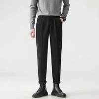 Pantalon chino en coton coupe droite taille haute style rétro britannique pour homme OEM
