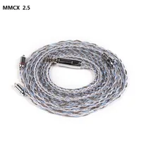 KBEAR 16 cordons améliorés pour écouteurs en cuivre plaqué argent MMCX/0.78mm 2PIN/ TFZ Pins/ QDC Pins in Ear Monitor Cable